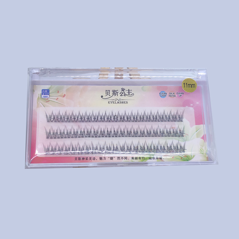 DIY eyelash विस्तारहरू व्यक्तिगत फिशटेल क्लस्टर ल्याशहरू 10mm