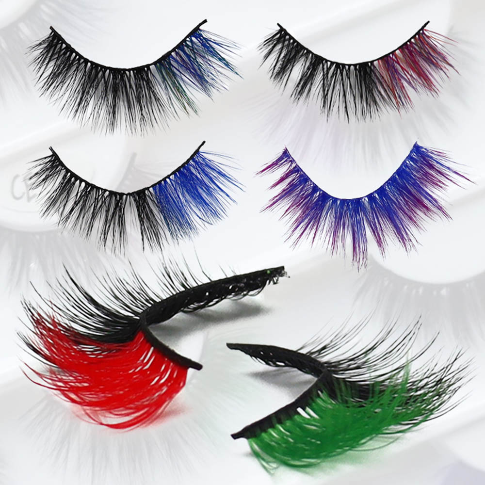 रंगीन Wispy Faux eyelashes