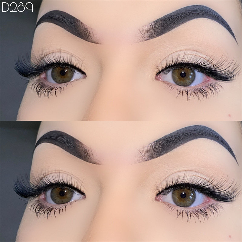 फक्स आई ल्याशहरू Wispy False Eyelashes प्राकृतिक लुक L कर्ल