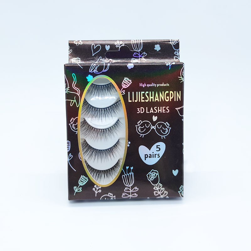 Essential Faux Mink 3D Eyelashes 5 मल्टि-प्याक सफ्ट कपास ब्यान्ड
