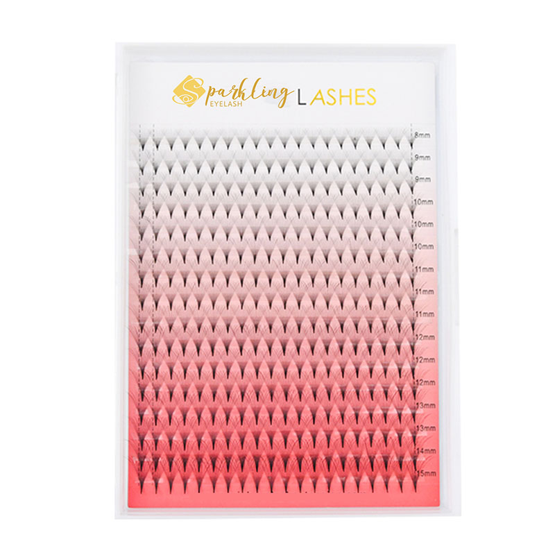 Premade Fans Eyelash विस्तारहरू 8-15mm मिश्रित लम्बाइ